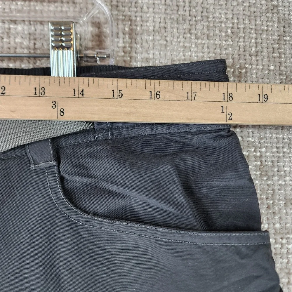 The North Face Convertible Hiking Pants Mens 36x29 Gray Nylon Belted NF0A2WLA